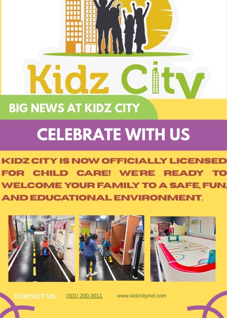 Kidz City officially licensed child care flyer