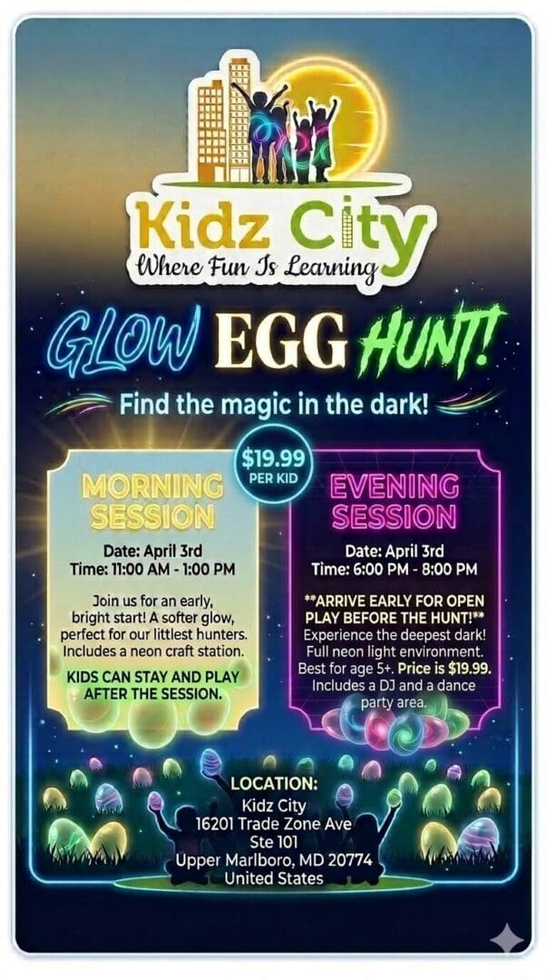 Kidz City Glow Egg Hunt